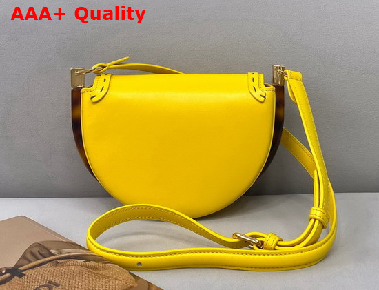 Fendi Moonlight Yellow Leather Bag Replica