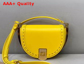 Fendi Moonlight Yellow Leather Bag Replica