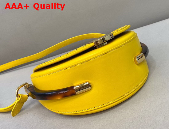 Fendi Moonlight Yellow Leather Bag Replica