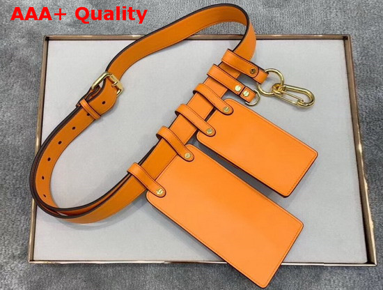 Fendi Multi Accessory Belt Bag in Orange Calf Leather Replica