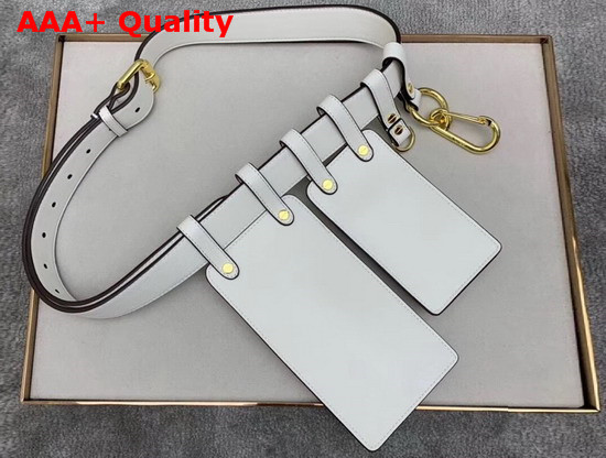 Fendi Multi Accessory Belt Bag in White Calf Leather Replica