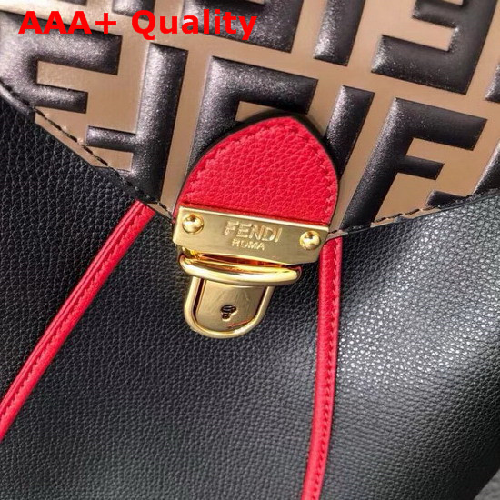 Fendi Multicolor Leather Backpack New Fendi Logo Handle Iconic FF Pattern On The Flap Replica