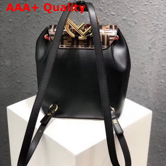 Fendi Multicolor Leather Backpack New Fendi Logo Handle Iconic FF Pattern On The Flap Replica