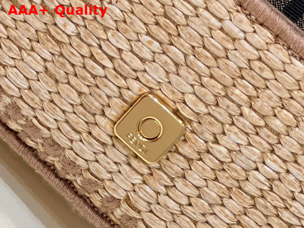 Fendi Nano Baguette Charm Beige Raffia Charm Replica