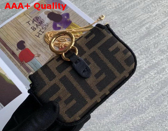 Fendi Nano Baguette Charm Brown Fabric Charm Replica