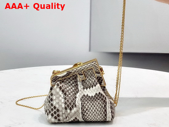 Fendi Nano Fendi First Charm Brown Elaphe Charm Replica