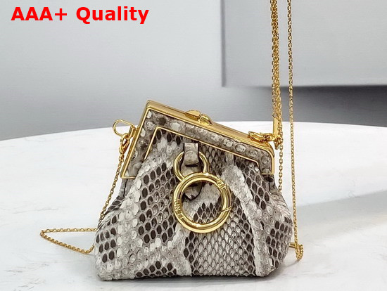 Fendi Nano Fendi First Charm Brown Elaphe Charm Replica