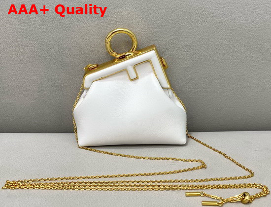 Fendi Nano Fendi First Charm White Nappa Leather Charm Replica