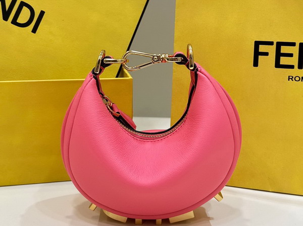 Fendi Nano Fendigraphy Bag Charm in Pink Leather Replica