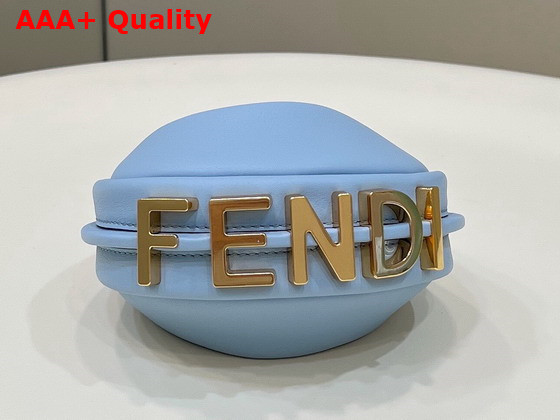 Fendi Nano Fendigraphy Light Blue Leather Charm Replica