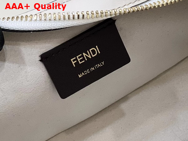 Fendi O Lock Swing Camellia Leather and Fox Fur Pouch Replica