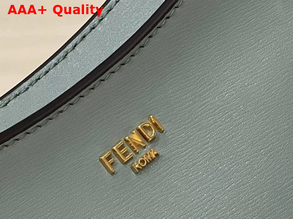 Fendi O Lock Swing Mint Green Leather Pouch Replica