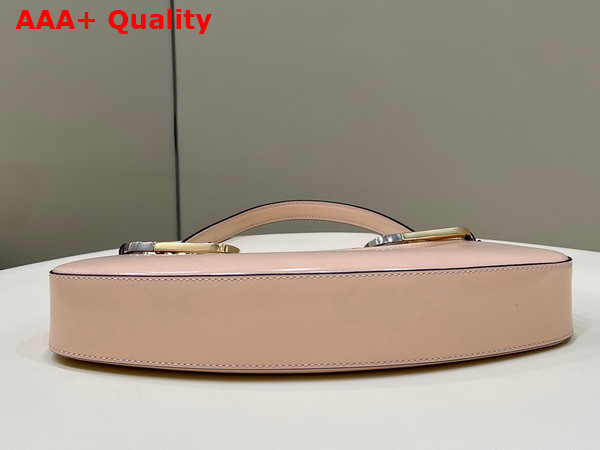 Fendi O Lock Swing Pale Pink Leather Pouch Replica