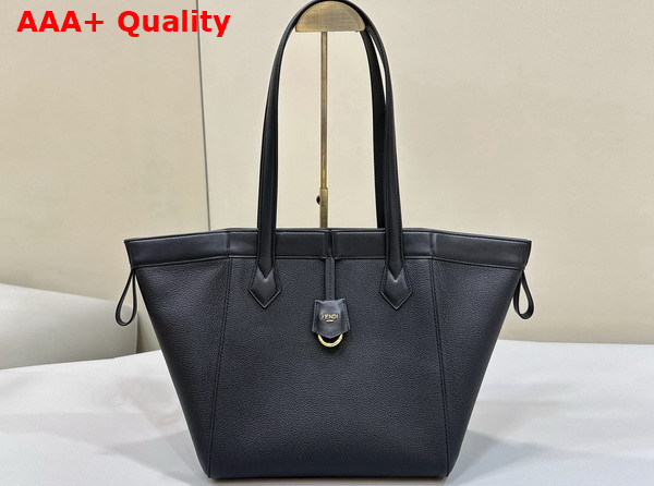 Fendi Origami Medium Black Leather Bag that Can be Transformed Replica