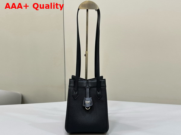 Fendi Origami Mini Black Leather Bag that Can be Transformed Replica