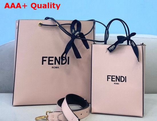 Fendi Pack Medium Shopping Bag Pink Leather Bag Replica