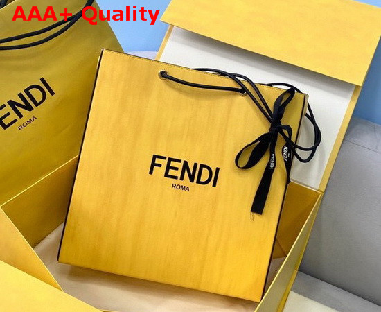 Fendi Pack Medium Shopping Bag Yellow Leather Bag Replica