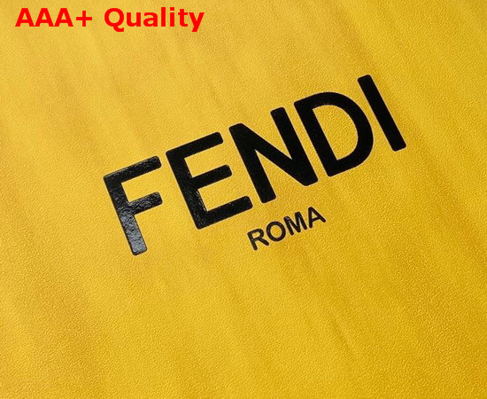 Fendi Pack Medium Shopping Bag Yellow Leather Bag Replica