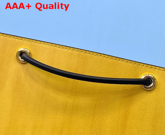 Fendi Pack Medium Shopping Bag Yellow Leather Bag Replica