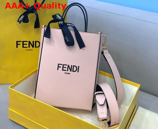 Fendi Pack Small Shopping Bag Pink Leather Bag Replica