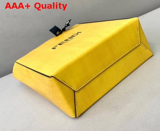 Fendi Pack Small Shopping Bag Yellow Leather Bag Replica