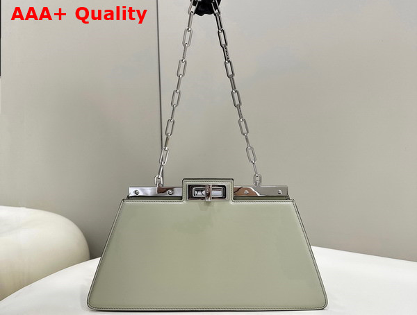 Fendi Peekaboo Cut Medium Light Green Leather Bag Replica