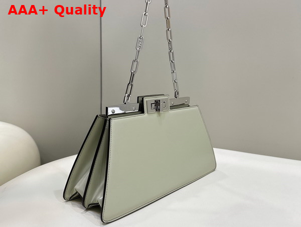 Fendi Peekaboo Cut Medium Light Green Leather Bag Replica