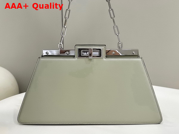 Fendi Peekaboo Cut Medium Light Green Leather Bag Replica