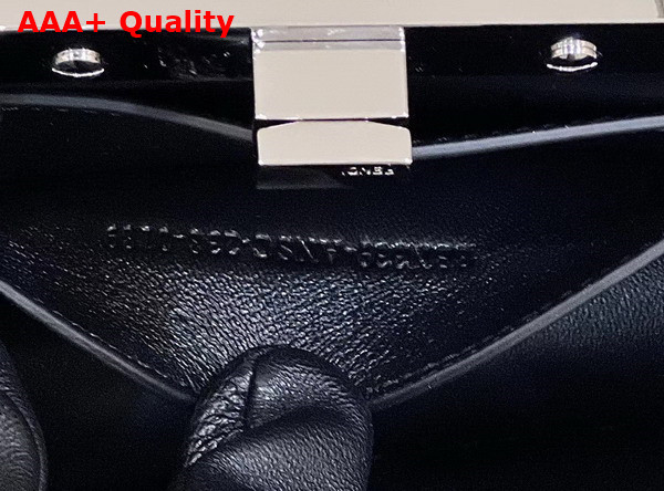 Fendi Peekaboo Cut Petite Black Leather Bag Replica