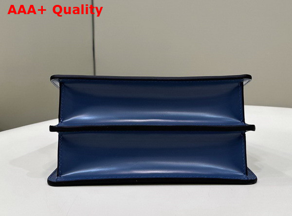 Fendi Peekaboo Cut Petite Blue Leather Bag Replica