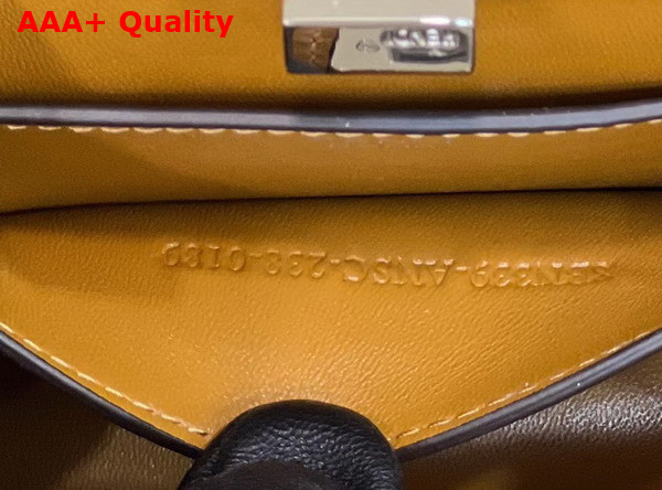 Fendi Peekaboo Cut Petite Brown Leather Bag Replica