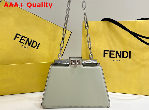 Fendi Peekaboo Cut Petite Light Green Leather Bag Replica