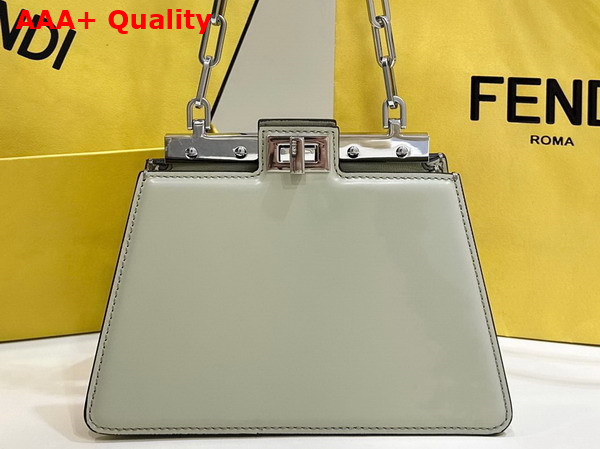 Fendi Peekaboo Cut Petite Light Green Leather Bag Replica