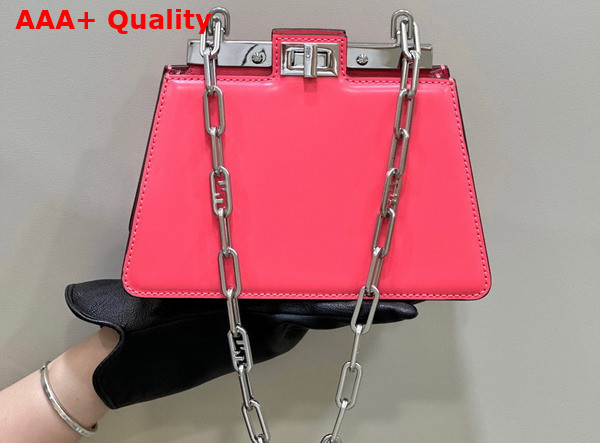 Fendi Peekaboo Cut Petite Pink Leather Bag Replica