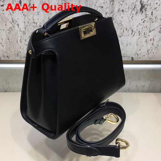 Fendi Peekaboo Essentially Black Calf Leather Replica