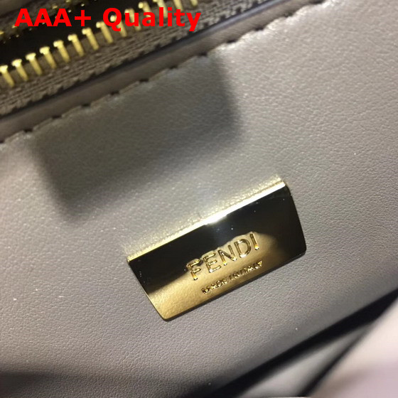 Fendi Peekaboo Essentially Grey Calf Leather Replica