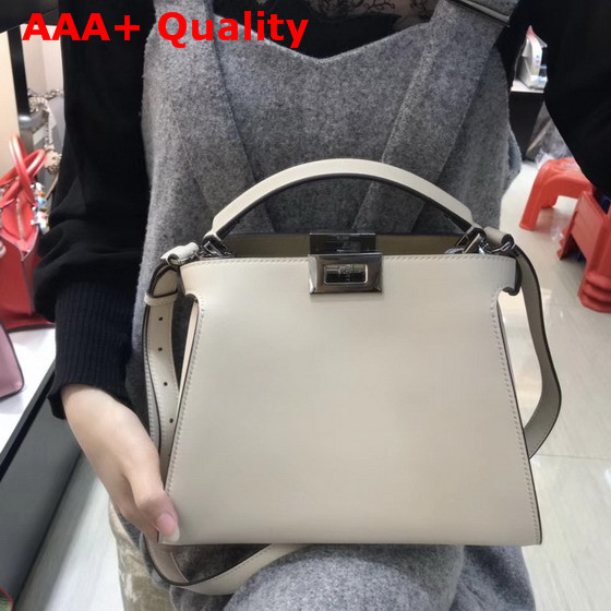 Fendi Peekaboo Essentially Grey Calf Leather Replica