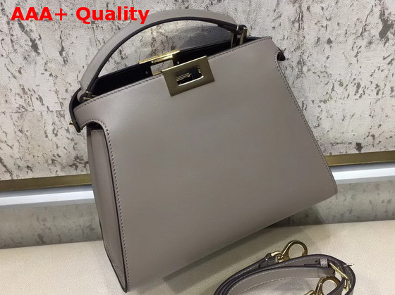 Fendi Peekaboo Essentially Grey Calf Leather Replica