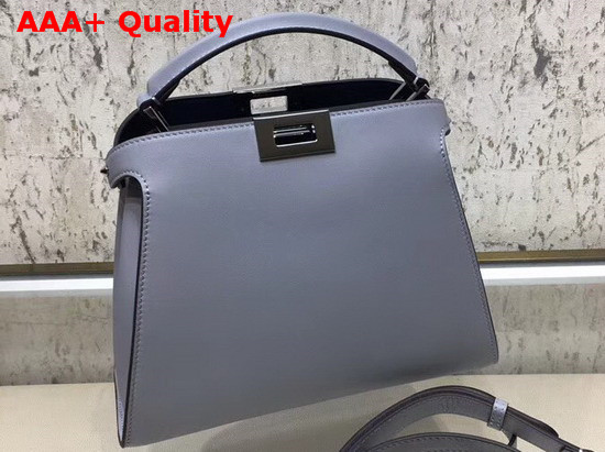 Fendi Peekaboo Essentially Light Blue Calfskin Replica