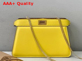 Fendi Peekaboo I See U Pochette Yellow Nappa Leather Bag Replica