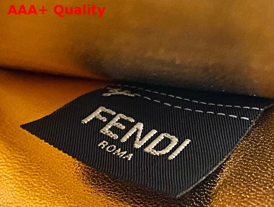 Fendi Peekaboo I See U Pochette Yellow Nappa Leather Bag Replica