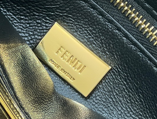 Fendi Peekaboo Iconic XS Black Leather Bag Replica