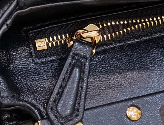 Fendi Peekaboo Iconic XS Black Leather Bag Replica