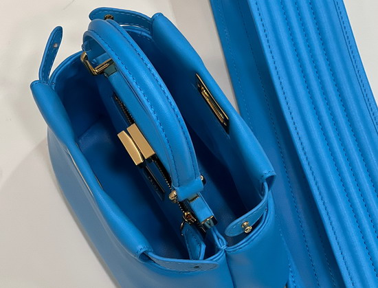 Fendi Peekaboo Iconic XS Blue Leather Bag Replica