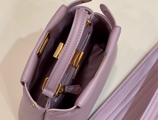 Fendi Peekaboo Iconic XS Lavender Leather Bag Replica