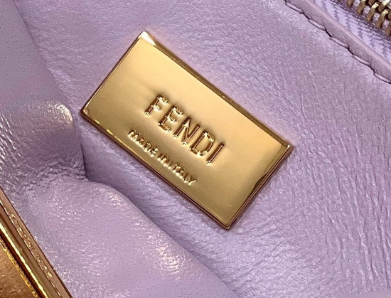 Fendi Peekaboo Iconic XS Lavender Leather Bag Replica