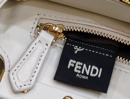 Fendi Peekaboo Iconic XS White Leather Bag Replica