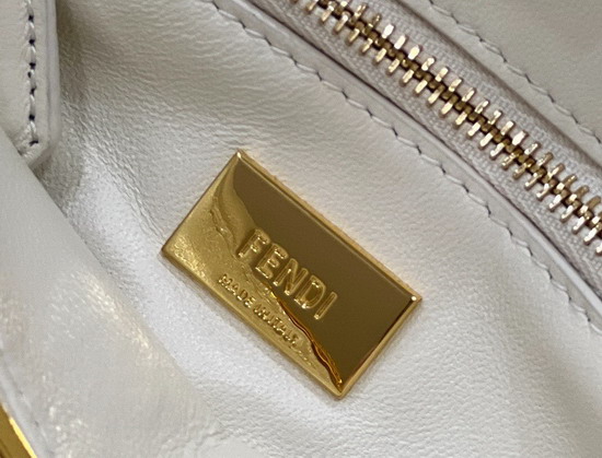 Fendi Peekaboo Iconic XS White Leather Bag Replica