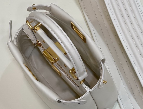 Fendi Peekaboo Iconic XS White Leather Bag Replica