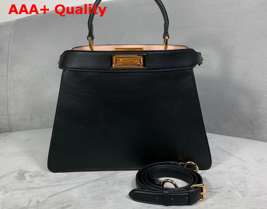 Fendi Peekaboo Iseeu Medium Black Leather Bag Replica